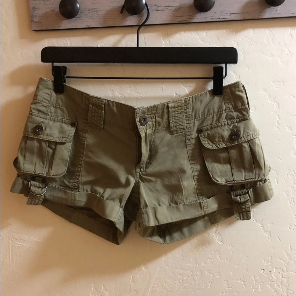 Olive Green Cuffed Shorts; Dollhouse sz 3